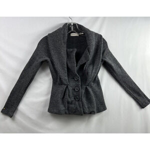 Anthropologie Sleeping on Snow Wool Jacket Womens Shawl Collar Fitted size XS